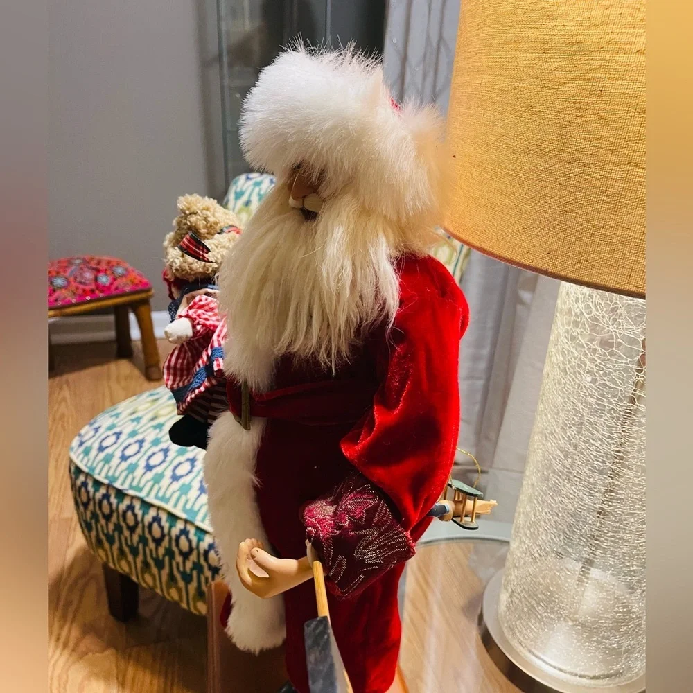 Christmas Pas Santa Claus 21”  Bring Toys Raggedy Bear And Raggedy Ann